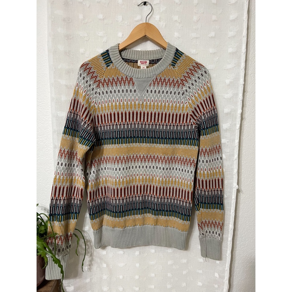 Geometric Retro Fall Colors Sweater 🍂🍁☕️